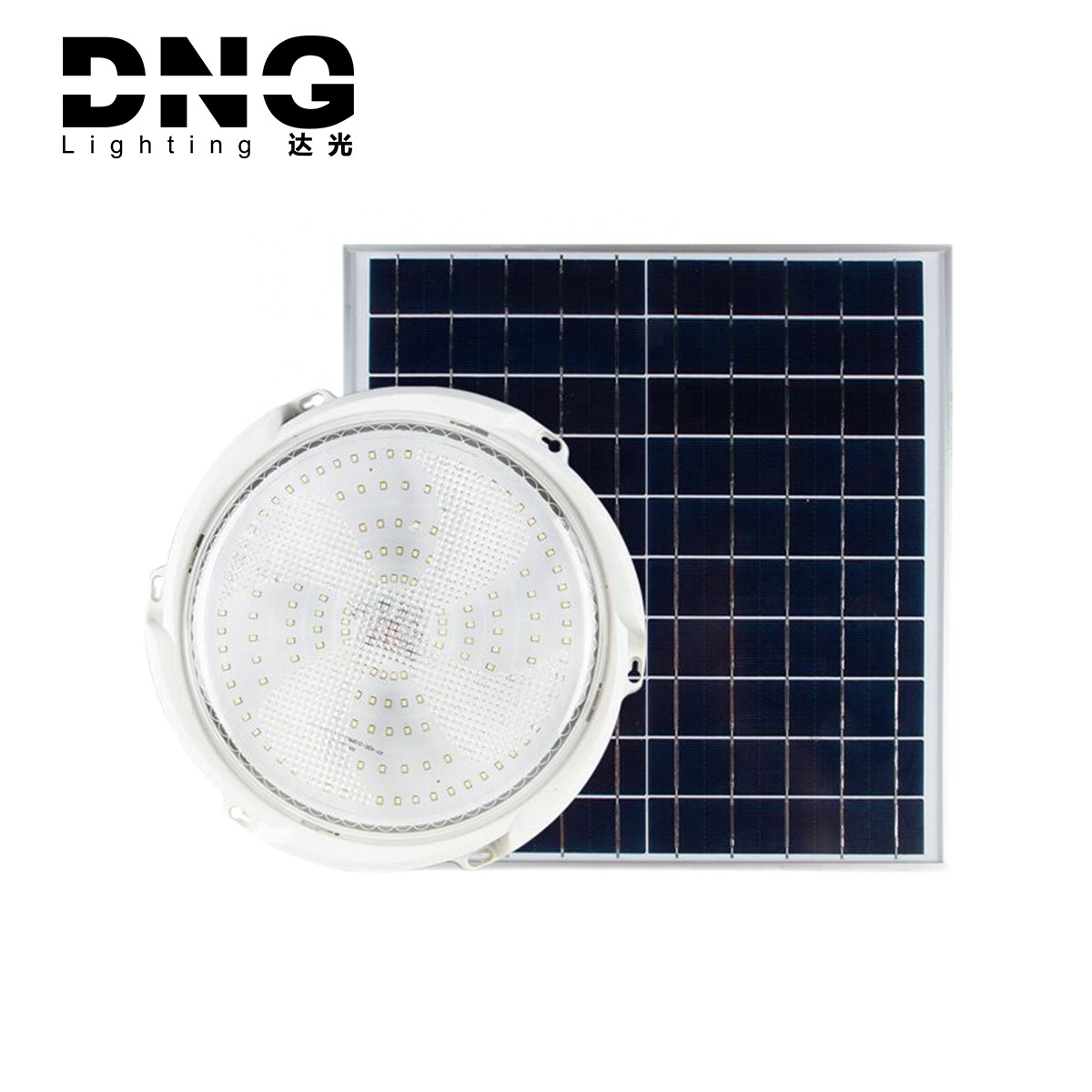 DNG Indoor Outdoor Aluminum LED Solar Pendant Street Balcon Light Intelligent Solar LED Ceiling Light with Remote Control