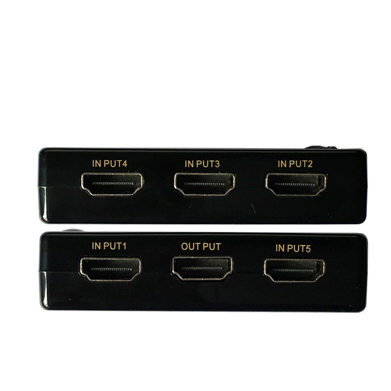 5 In 1 Out 5 Port HDTV Switch 5 Input 1 Output HDTV Cable Switch with IR Remote Control