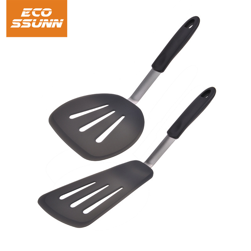 Non-Stick silicone frying cooking Kitchen cookware pizza egg fish slotted shovel Scraper turner spatula