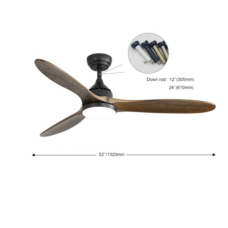 ESC home decorative 52 inch ceiling fan smart 5 speed remote control bldc motor ceiling fan with light