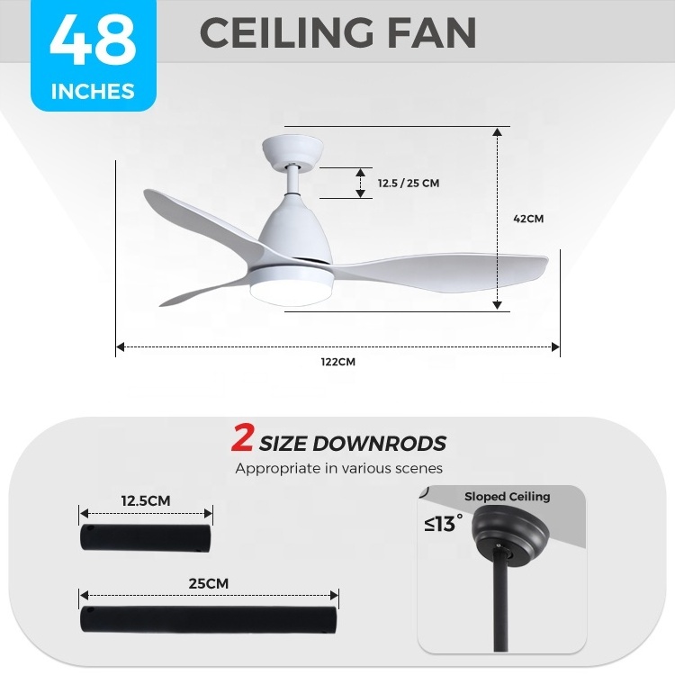 3 cct changeable fan ceiling light abs blades 5 speed white 220v 110v fan ceiling with remote control