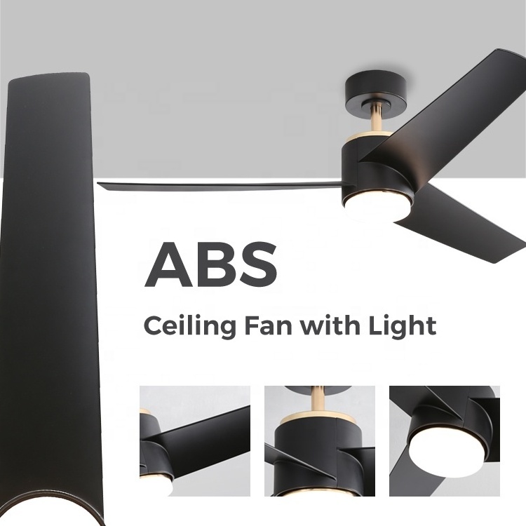 On sale smart home ceiling fan light kits 3 colors changeable 52 inch modern ceiling fan with led light