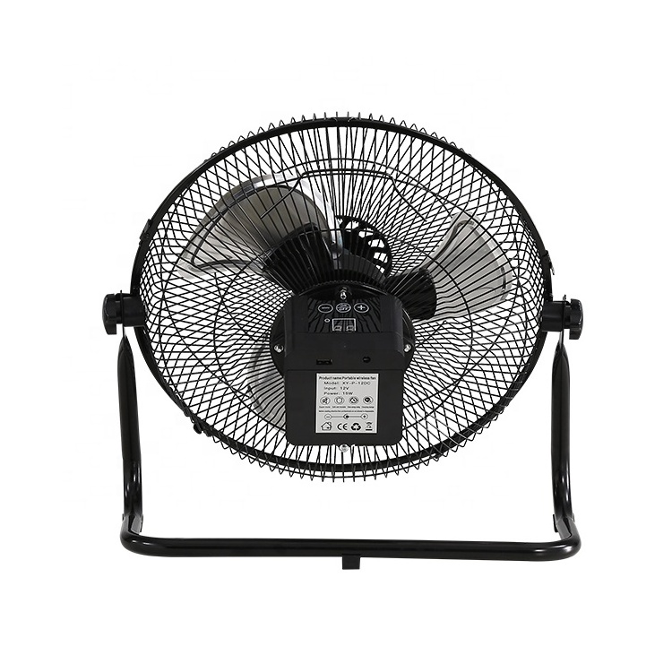 Wholesale industrial house hold dc ac ventilation 12v 12 gears solar powered floor fan portable