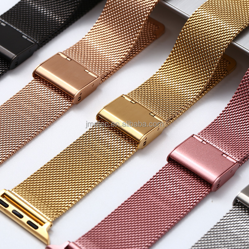 luxury milanese colorful 45mm s8 metal wristband watch mesh belt buckle stainless steel strap for iwatch ultra 49mm