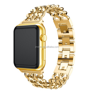 45 49mm women love western cowboy chain band 38mm 44mm stainless steel metal watch bands for iwatch 8 series