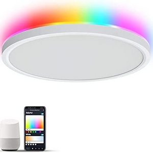 Tuya Alexa Google Assistance Modern Led Smart Light 24W RGB Bedroom ceiling lamp Round Flush Mount Light