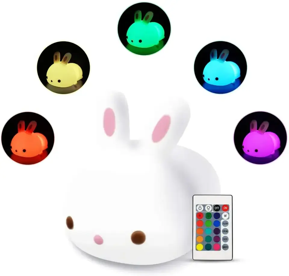 2023 Popular Baby Sleeping Lamp Usb Rechargeable Silicone Led Fruit Smile Pear Night Light