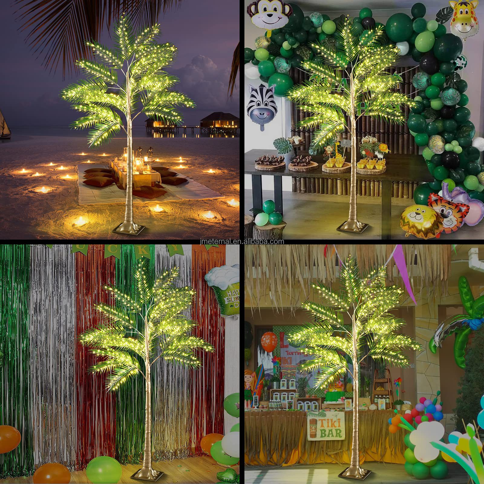 1.5m 2.1m Outdoor Waterproof IP44 Light Led Palm Tree For Christmas Holiday Decoration