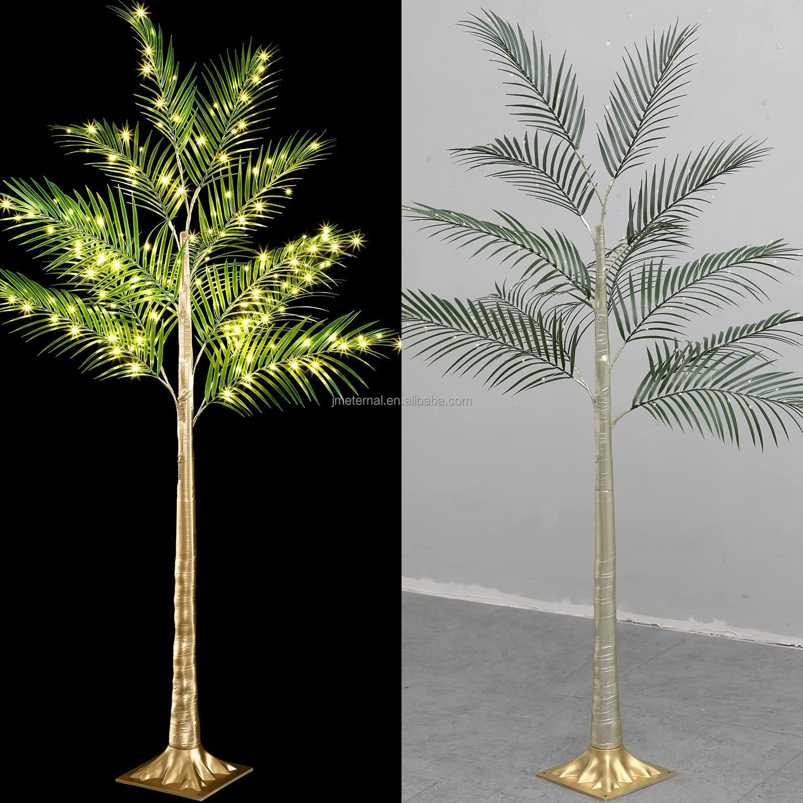 1.5m 2.1m Outdoor Waterproof IP44 Light Led Palm Tree For Christmas Holiday Decoration