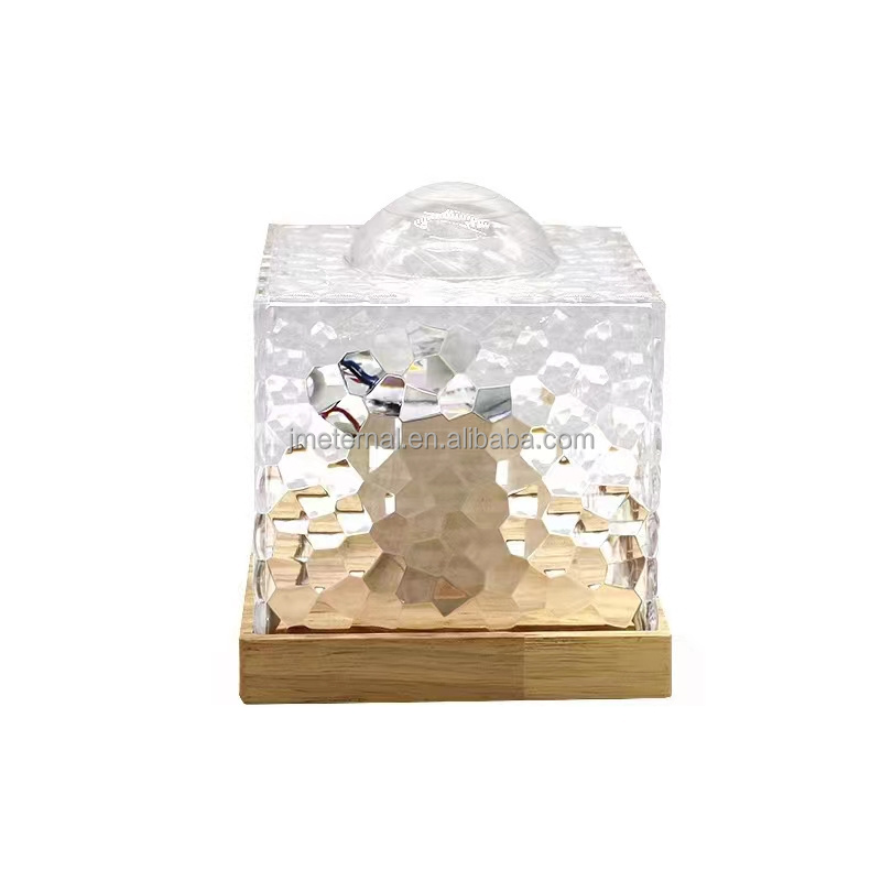 New Product Remote Control USB Rotating Water Nebula Cube Smart Lighting Luxury Crystal Projectors Night Light for Home Decor