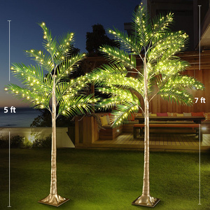 1.5m 2.1m Outdoor Waterproof IP44 Light Led Palm Tree For Christmas Holiday Decoration