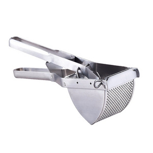 Kitchen grater Triangle Stainless Steel Potato Ricer Lemon Squeezer Stainless Steel Creates Smooth Masher with hook