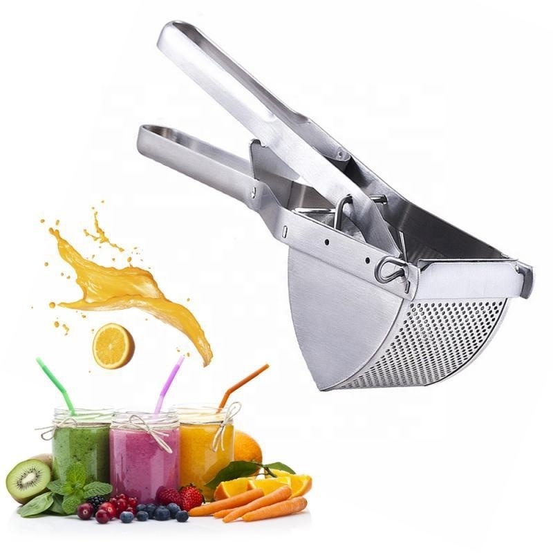 Kitchen grater Triangle Stainless Steel Potato Ricer Lemon Squeezer Stainless Steel Creates Smooth Masher with hook