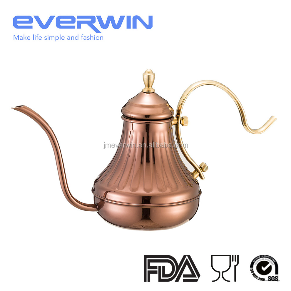 Rose Gold Coffee Kettle Teapot Tea Kettle  Coffee Pot Gooseneck and Narrow Spout Drip kettle