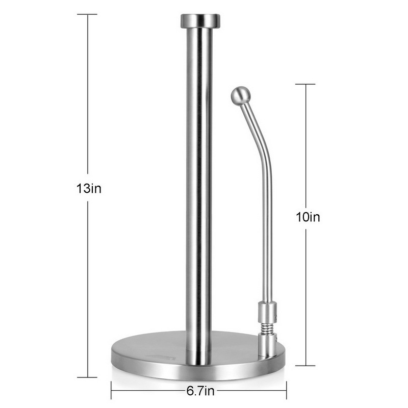 Non-slip counter Stainless Steel Kitchen Paper Towel Stand Holder