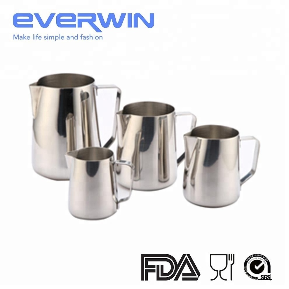 Milk Frothing Pitcher, Milk Frother Cup Stainless Steel, Espresso Steaming Pitcher