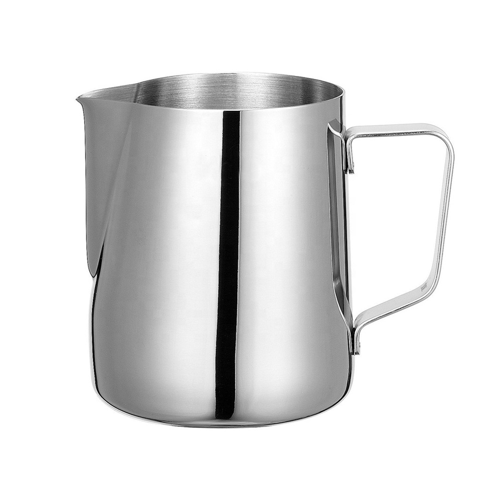 Milk Frothing Pitcher, Milk Frother Cup Stainless Steel, Espresso Steaming Pitcher