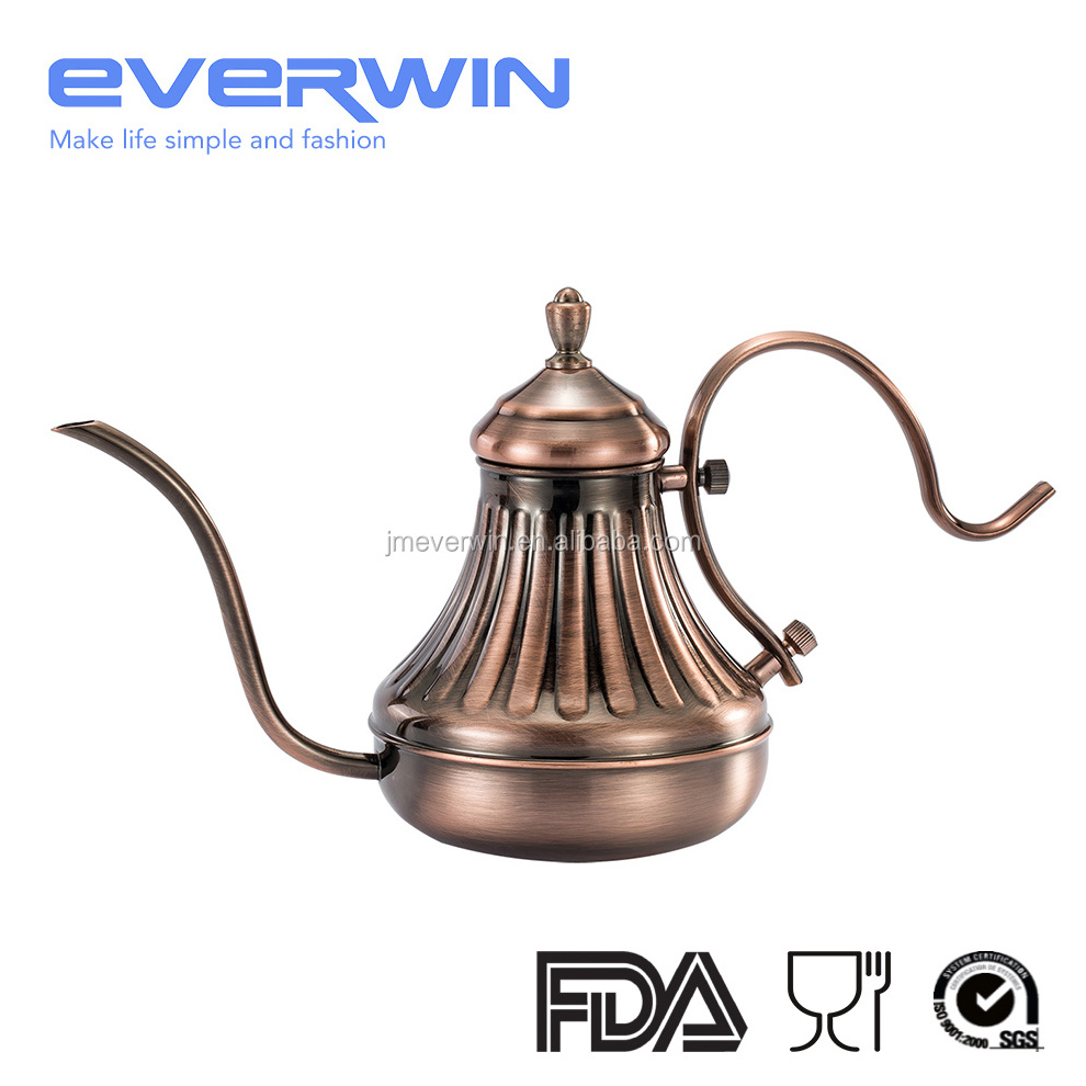 Rose Gold Coffee Kettle Teapot Tea Kettle  Coffee Pot Gooseneck and Narrow Spout Drip kettle