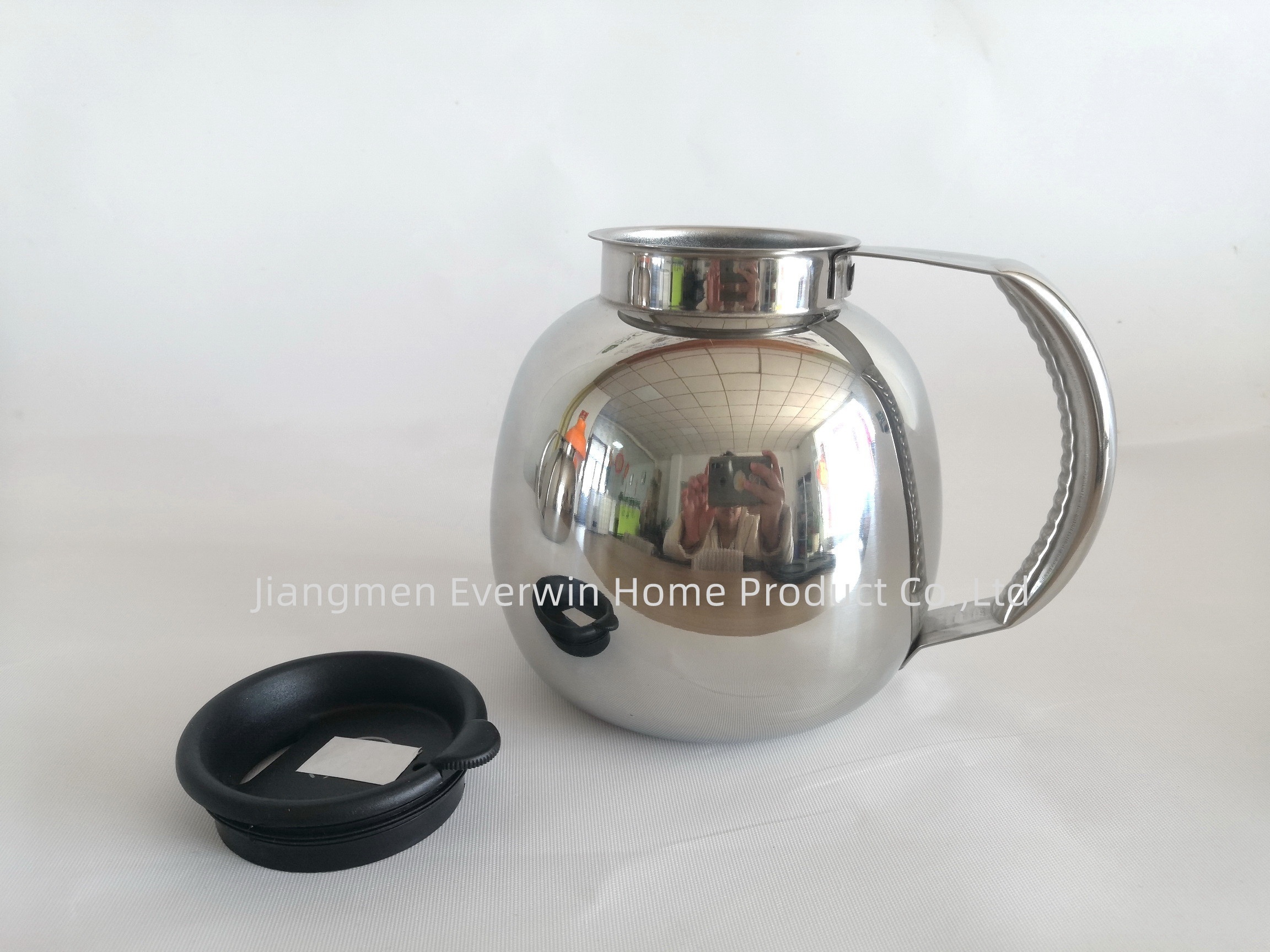 Airline 1.5L Arabic coffee pot with plastic lid Turkish tea pot stainless steel coffee server