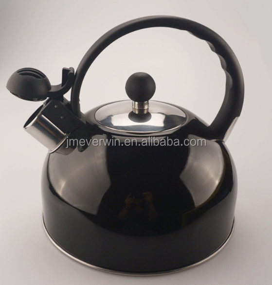 Premium Quality Black 2.5 Quart Stainless Steel Whistling Tea Kettle