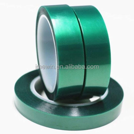 Heat resistance no residue green PET silicone polyester tape for masking PCB 3D printed