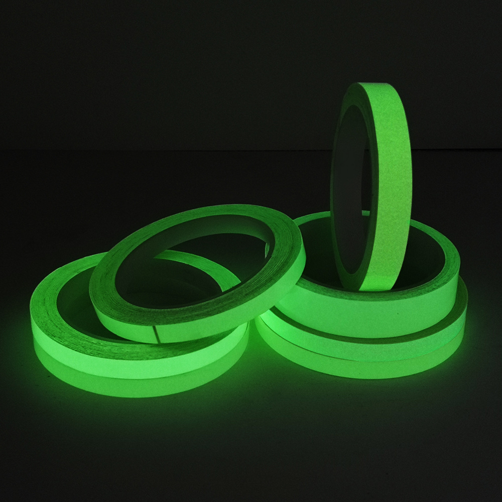 Hot Selling Self Adhesive Yellow- green Glow in the Dark Luminous Tape Fluorescent Tape Sticker Halloween Decoration