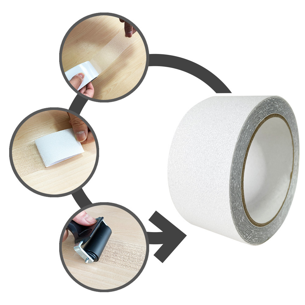 PEVA non skid tape skin-friendly silicone transparent anti skid tape waterproof anti slip tape for bathroom stair