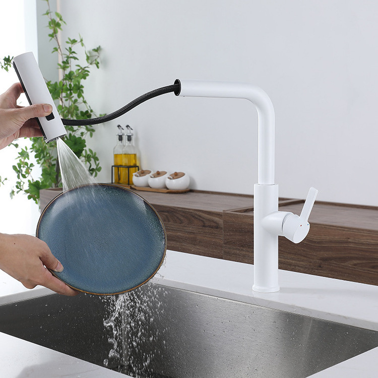 Smart Hot And Cold Stainless Steel Sink Swivel Taps Pull Out Spray Kitchen Faucets Intelligence Waterfall Kitchen Faucets