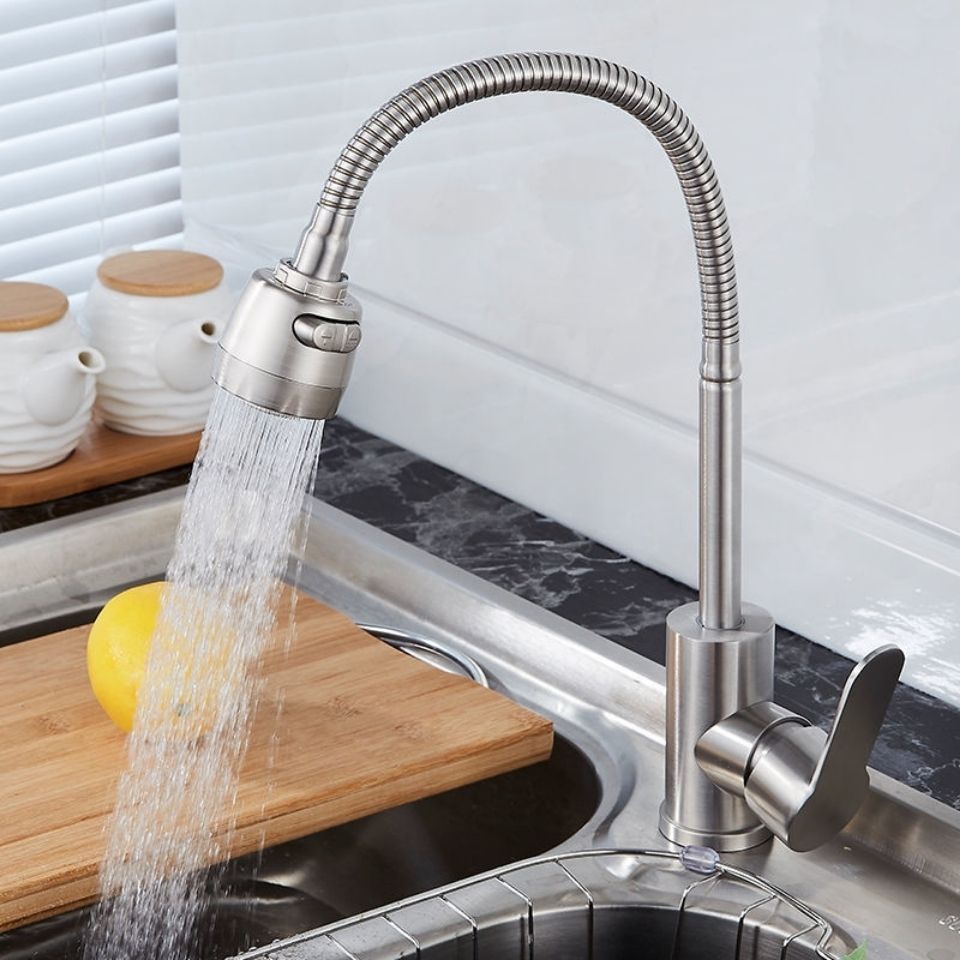 304 Stainless Steel 360 Pull Out Down Kitchen sink Faucet  Mixer Hot and Cold Water Tap Pull Out Sprayer Faucets