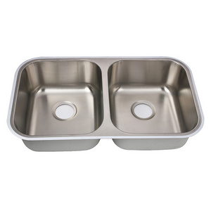 Handmade Stainless Steel Sink No Fading Double Bowl Undermount Waterfall Kitchen Faucet Kitchen Sink