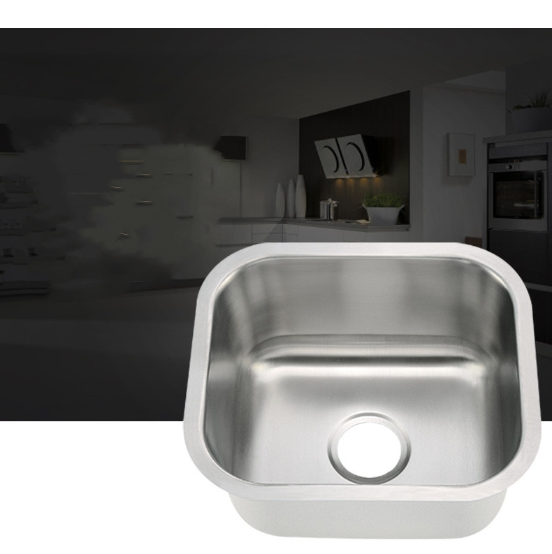 High Quality 201 304 Stainless Kitchen Sink Restroom Stainless Steel Sink for kitchen faucets Apartment Handmade single bowl