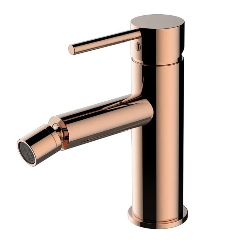 Superior Quality Sence Brass Polished Single Handle Deck Mounted Cold Hot Water Bathroom Basin Bidet Faucet