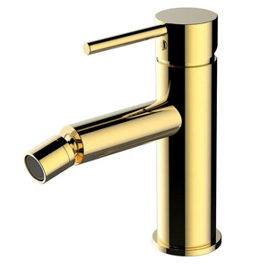 Superior Quality Sence Brass Polished Single Handle Deck Mounted Cold Hot Water Bathroom Basin Bidet Faucet