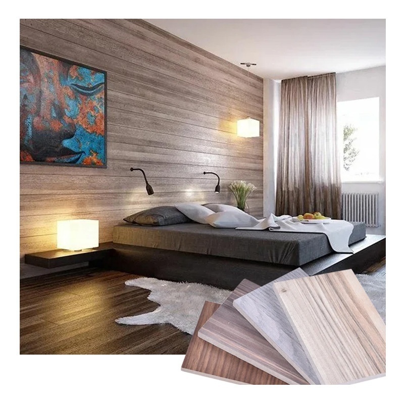 New Feifan wood grain Modern Style bedroom interior wall decorative fireproof wall panels