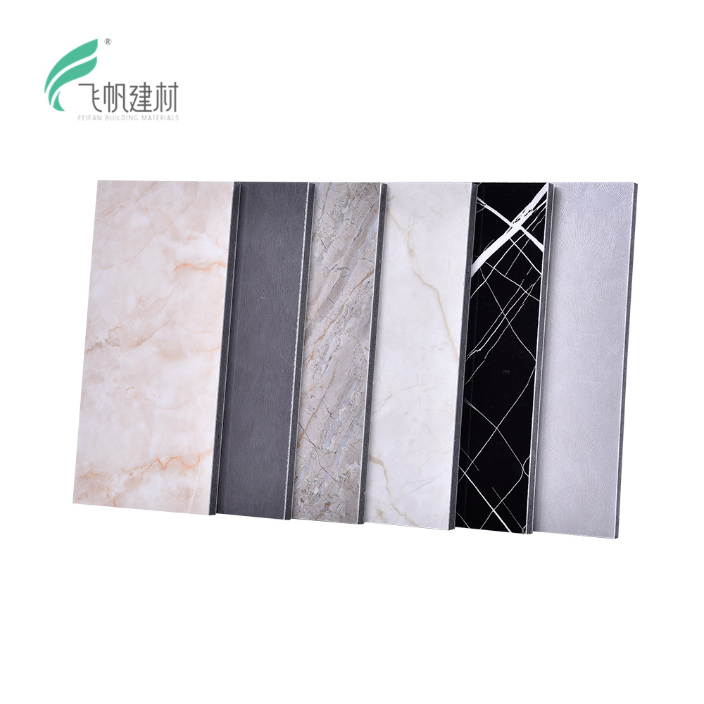 Feifan multiple styles design faux marble pvc decorative plates price waterproof interior wall feature board