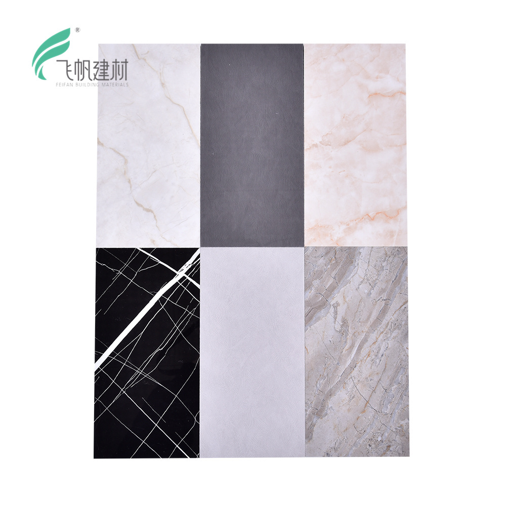 Feifan multiple styles design faux marble pvc decorative plates price waterproof interior wall feature board