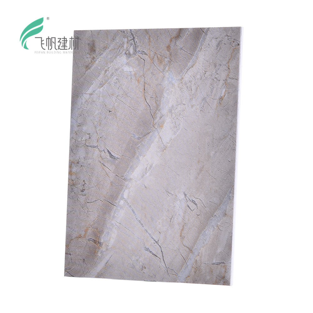 Feifan marble finish layer light aluminum cladding stone plastic board fireproof spc panel marble aluminium cladding board