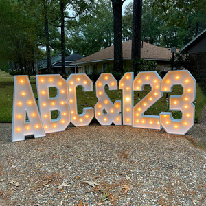 Hot Sales Support Oem Outdoor Waterproof Numbers oh baby Sign Led Light Up Lights Birthday Marquee Letters