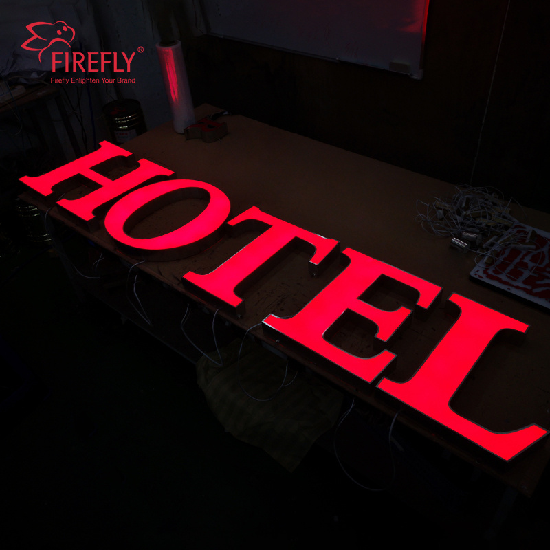 Custom 3D LED letter outdoor illuminated building led lights letters for shop bar logo sign