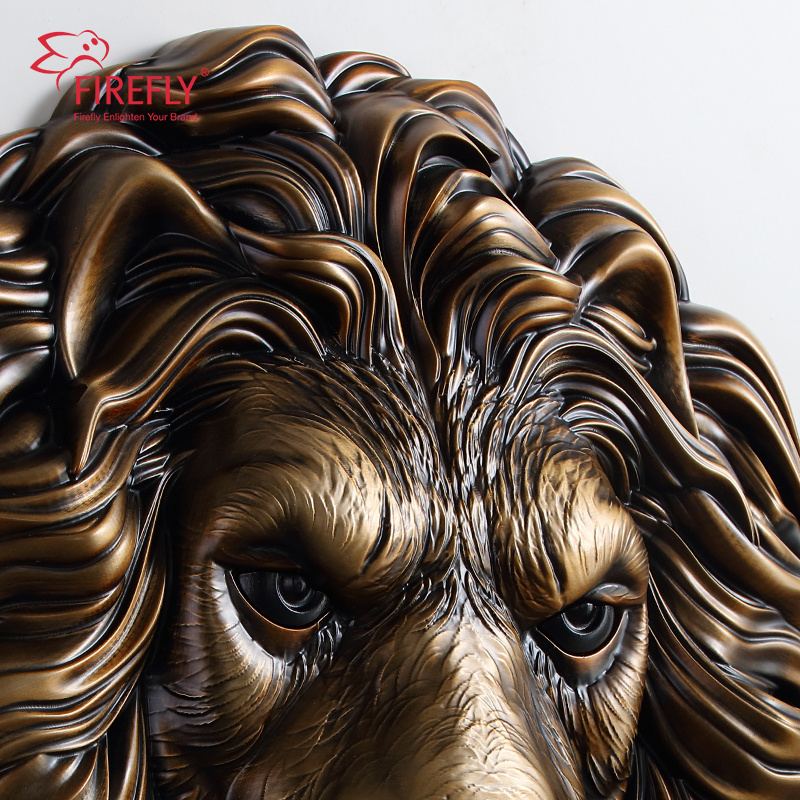 Custom Decorative Lion Head Metal Stainless Steel Zinc Alloy Personalized Logo Souvenir Plates Brass Plaques