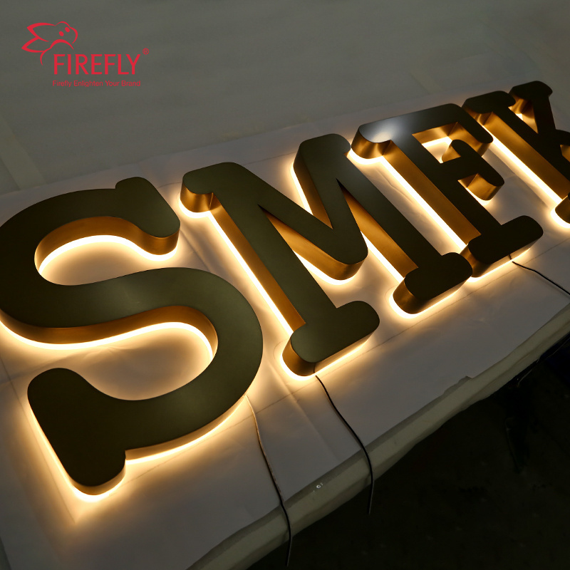 Business Advertising Illuminated Outdoor Light Led Letter Store Front Wall Sign 3D Acrylic Light Up Custom Logo Electronic Sign