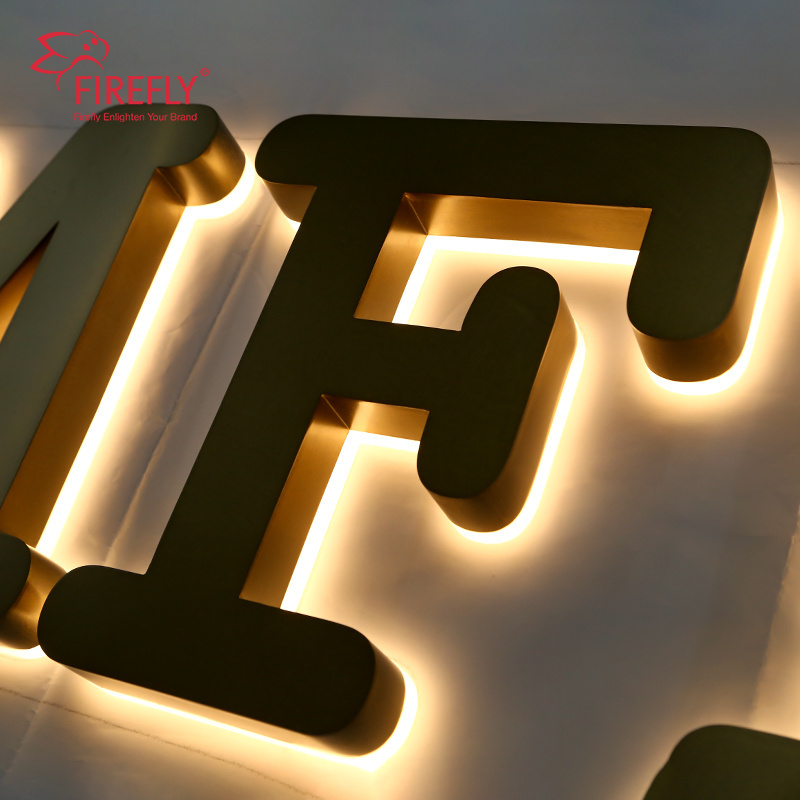 Business Advertising Illuminated Outdoor Light Led Letter Store Front Wall Sign 3D Acrylic Light Up Custom Logo Electronic Sign