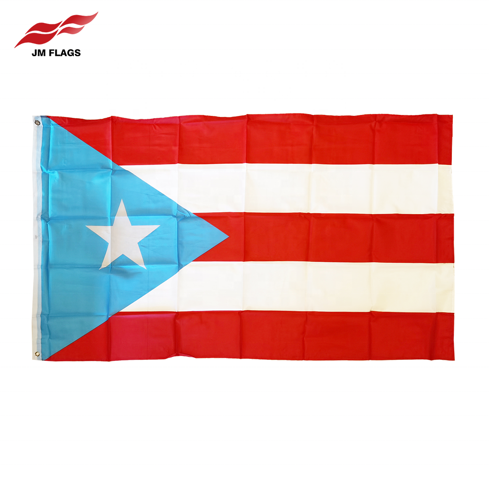 Wholesale 3*5 Ft Puerto Rican National Flag 100% Polyester No Fade Puerto Rico Flags