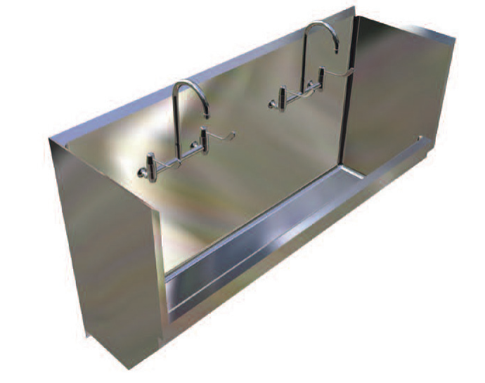 Customized Surgical 304 316 Wall Mounted Hand Wash Sink Stainless Steel Washing Hospital SS Sink