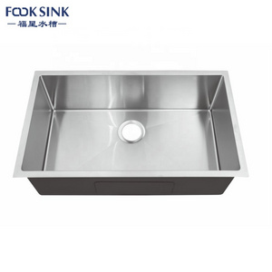 Supplier Of Top Sellers 32" 16 Gauge Family Kitchen Single Bowl Sink Stainless Steel Undermount Kitchen Sink