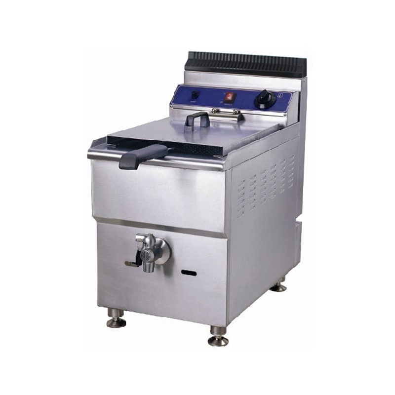 Factory Customized 18L Automatic Industrial Deep Fryer Natural Gas Deep Fryer Commercial With Drain Valve