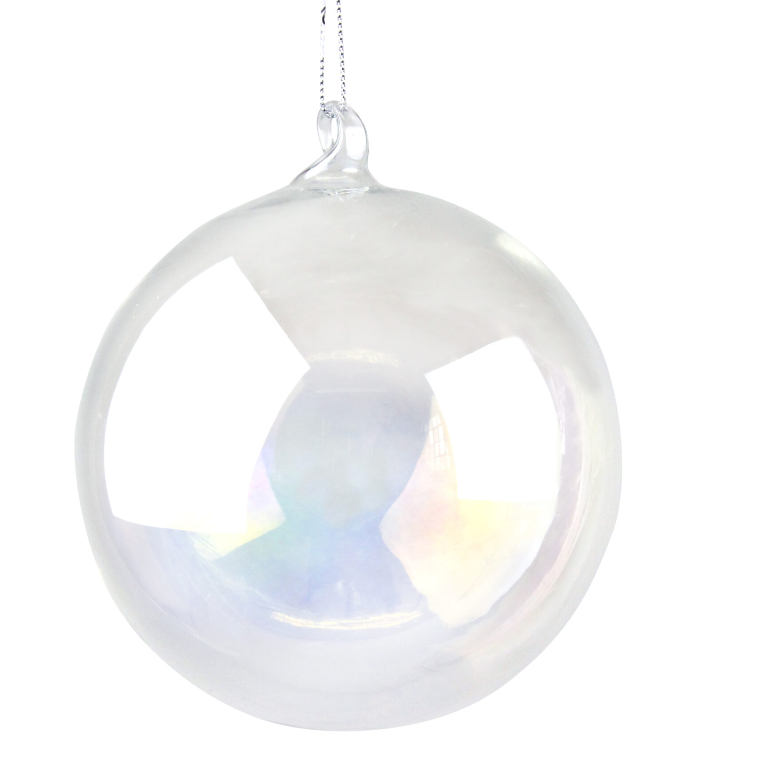 Handblown Borosilicate Bubble Glass Iridescent Baubles Christmas Tree Ornaments