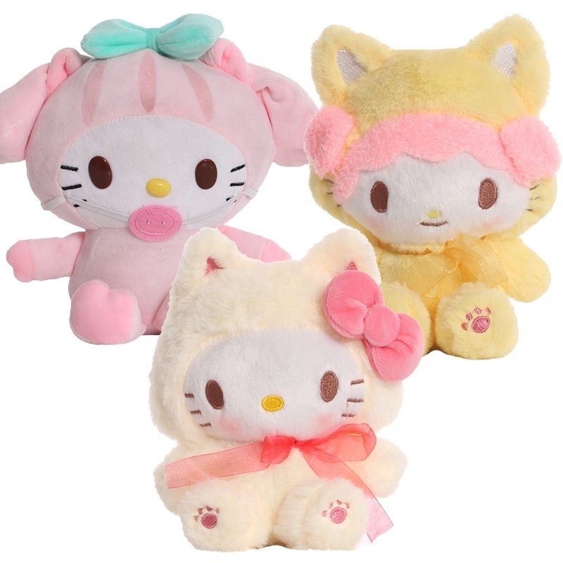 Popular 20cm Kitty stuffed toys Anime Hello KT Cat Cartoon plush doll cat nap plush toys For Children Gift