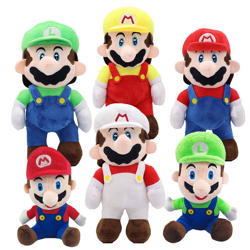 Wholesale  Spot 4 colors Super Bros Plush Toy Mario stuffed toys Anime Cute kawaii plush doll for Children Birthday gift