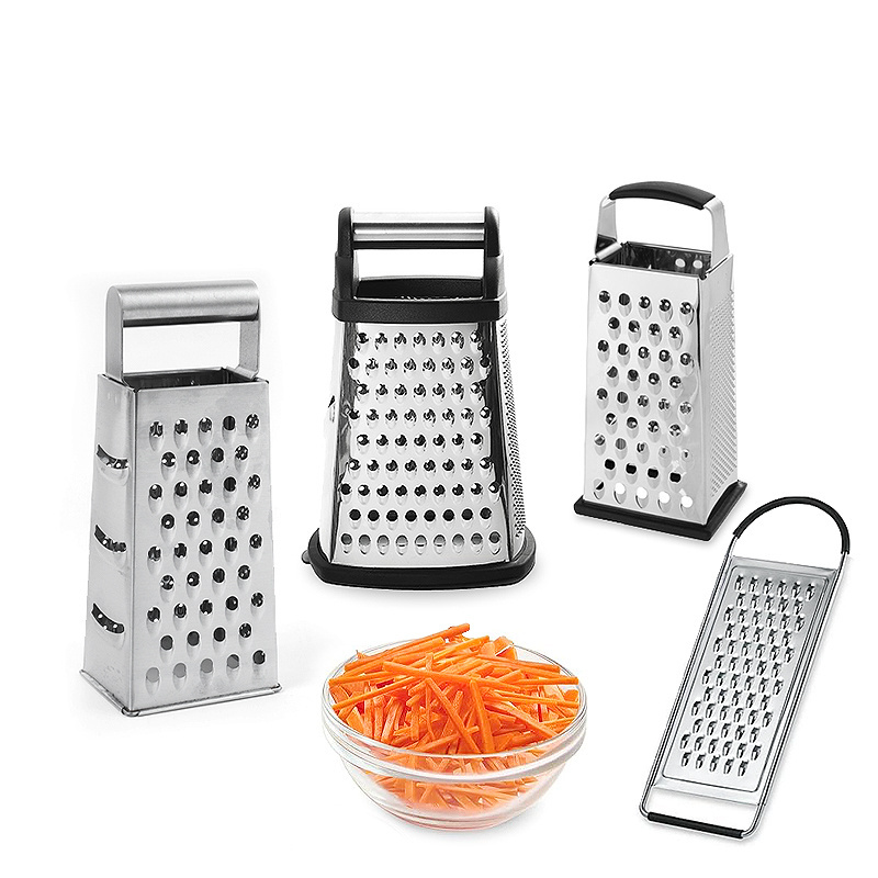 Stainless Steel Flat Coarse Grater Cheese Grater Garlic Nutmeg Chocolate Vegetables Grater for Kitchen